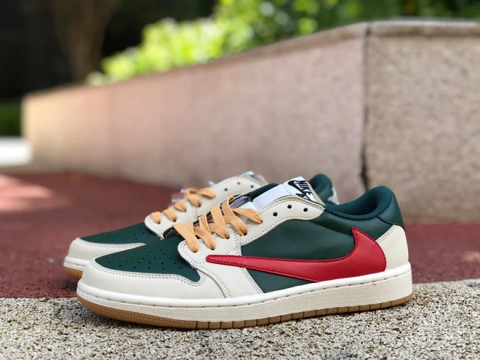 Air Jordan 1 Low White Red Green DM7866-801