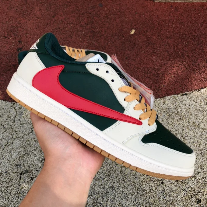 Air Jordan 1 Low White Red Green DM7866-801