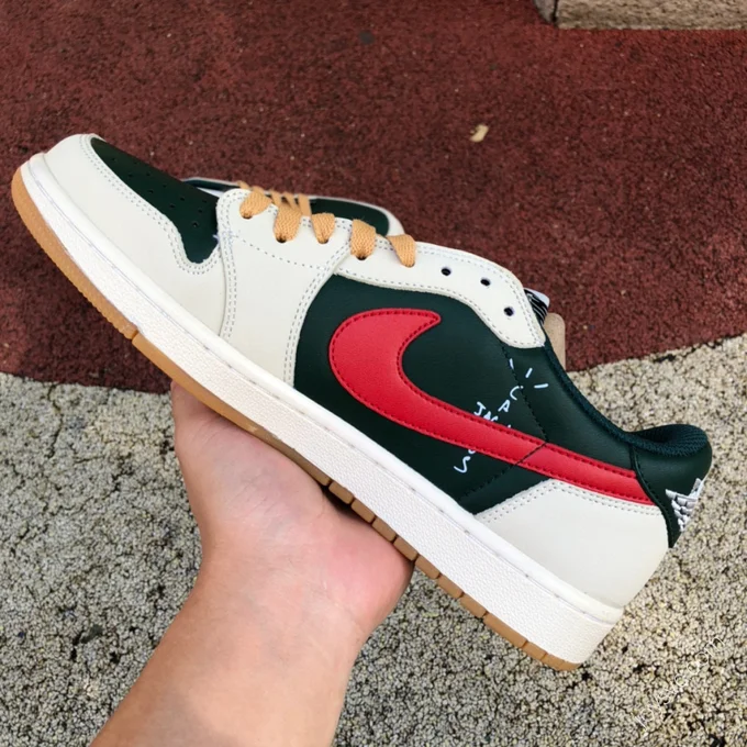 Air Jordan 1 Low White Red Green DM7866-801