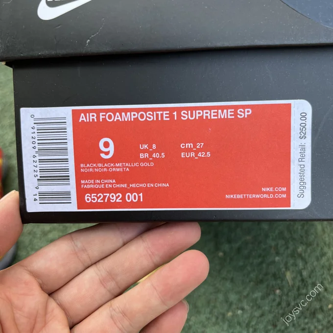 Nike Foamposite One x Supreme Black 652792-001