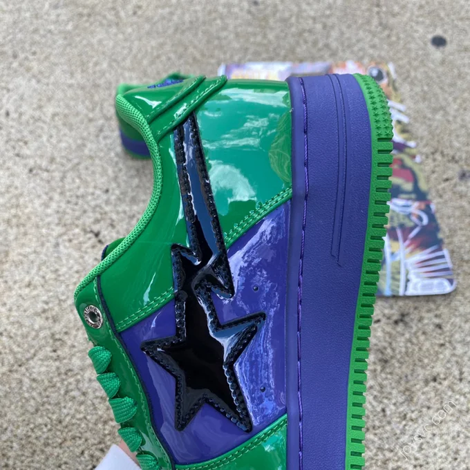 Marvel x Bape STA Green Purple Black 1I73-191-904