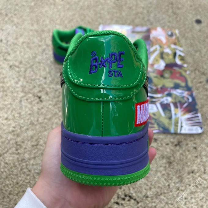 Marvel x Bape STA Green Purple Black 1I73-191-904