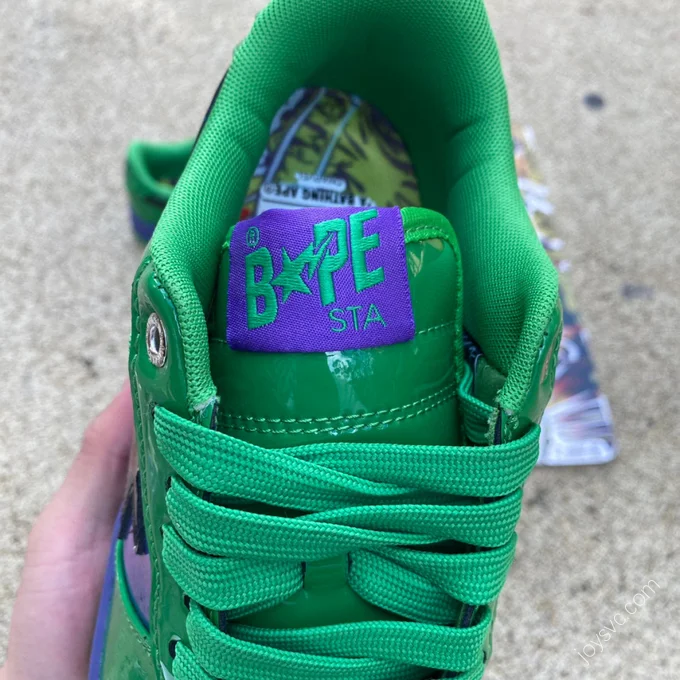 Marvel x Bape STA Green Purple Black 1I73-191-904