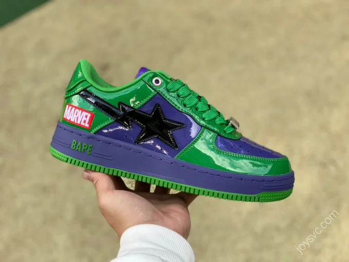 Marvel x Bape STA Green Purple Black 1I73-191-904