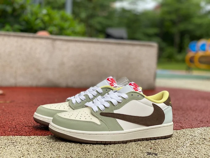 Air Jordan 1 Low White Tan Green DM7866-140