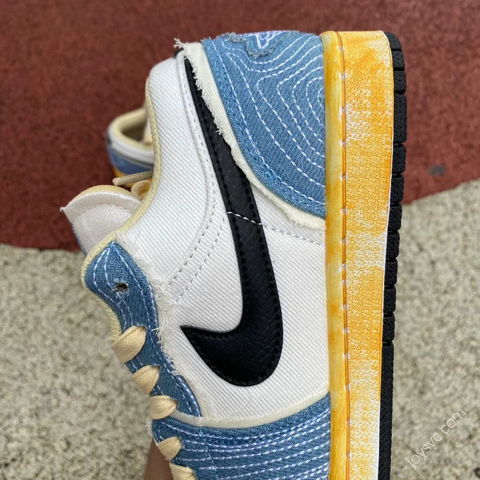 Air Jordan 1 Low Washed Blue Low-Top Sneaker FN7670-493