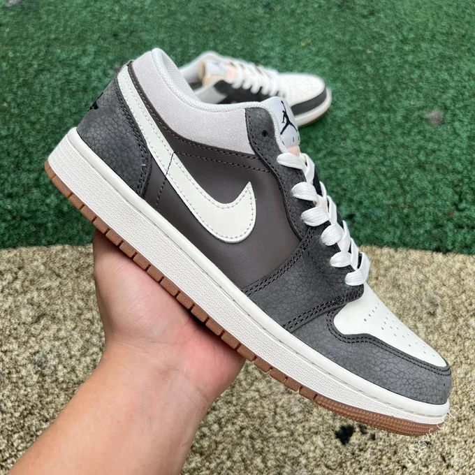 Air Jordan 1 Low Magpie White Gray Brown FD0399-004
