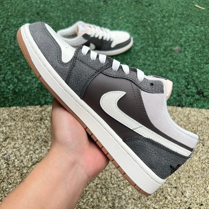 Air Jordan 1 Low Magpie White Gray Brown FD0399-004