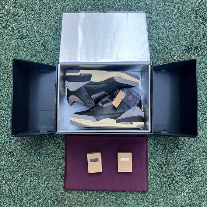 A Ma Maniere x Air Jordan 3 Black Brown Sneaker FZ4811-001