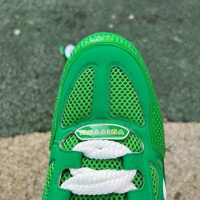 LOUIS VUITTON Skate Green Leather Shoes