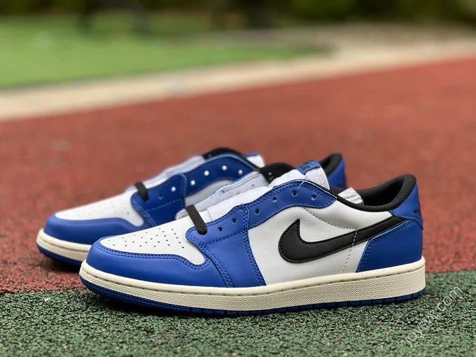 Pure Original AJ1 Low Little Lightning White Blue Black Retro Basketball Shoes CZ0790-140