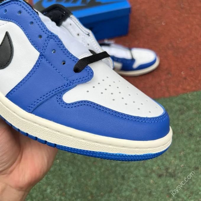 Pure Original AJ1 Low Little Lightning White Blue Black Retro Basketball Shoes CZ0790-140