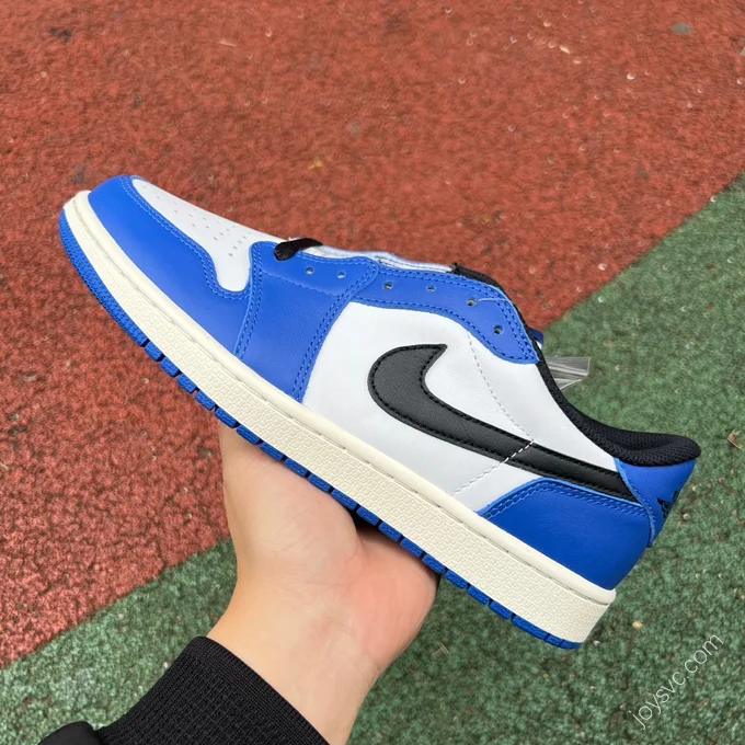 Pure Original AJ1 Low Little Lightning White Blue Black Retro Basketball Shoes CZ0790-140