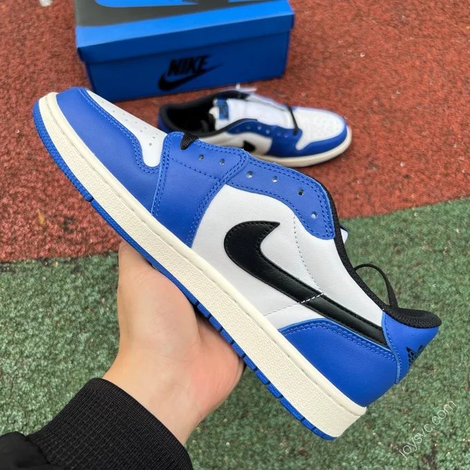 Pure Original AJ1 Low Little Lightning White Blue Black Retro Basketball Shoes CZ0790-140