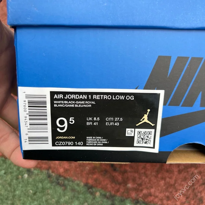 Pure Original AJ1 Low Little Lightning White Blue Black Retro Basketball Shoes CZ0790-140
