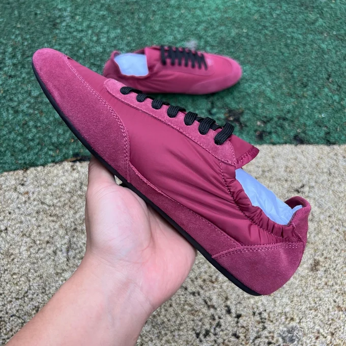 PRADA Collapse Fuchsia Suede Sneakers
