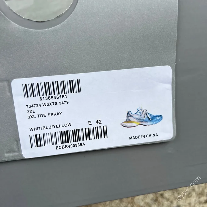 XA S2 Pure Original Balenciaga XXXL 3XL White Blue Yellow Gradient Dad Shoes