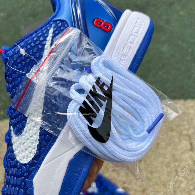 Extinction Pure Original Nike Kobe 6 White Blue Dodgers Low Top Basketball Shoes CW2190-400