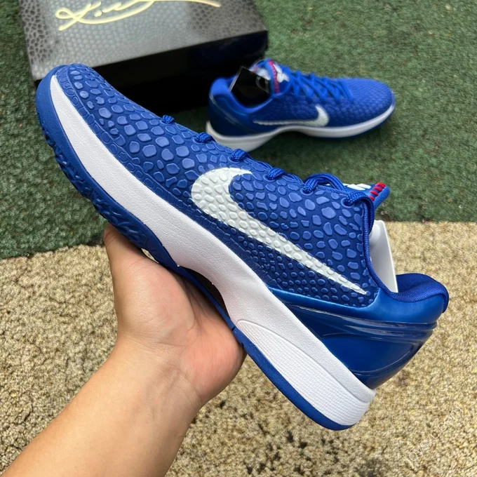 Extinction Pure Original Nike Kobe 6 White Blue Dodgers Low Top Basketball Shoes CW2190-400