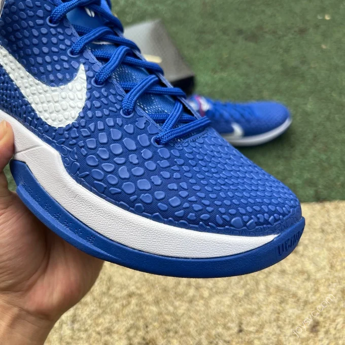 Extinction Pure Original Nike Kobe 6 White Blue Dodgers Low Top Basketball Shoes CW2190-400