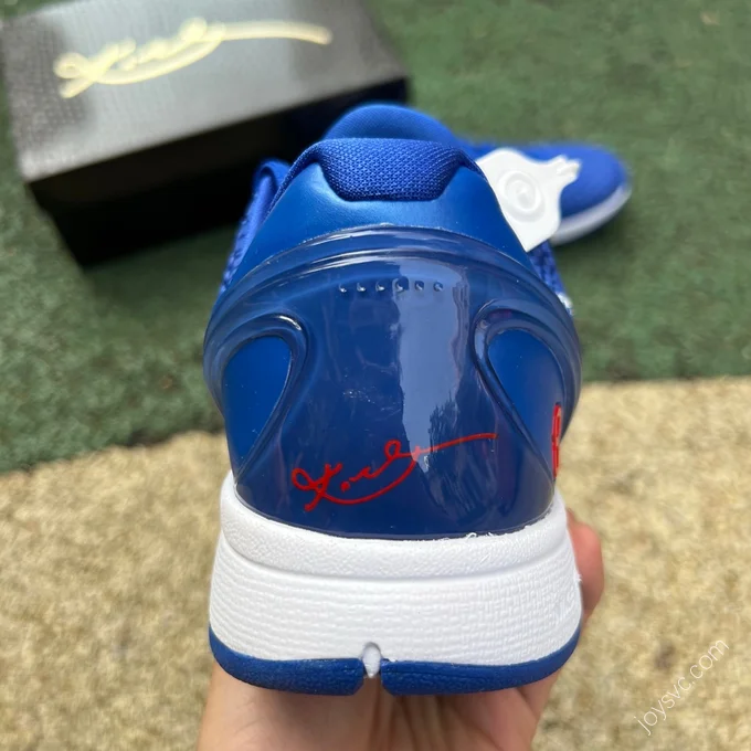 Extinction Pure Original Nike Kobe 6 White Blue Dodgers Low Top Basketball Shoes CW2190-400