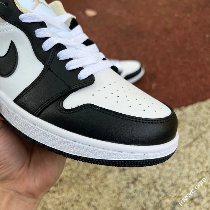 AJ1 Low White Brown Black Sneakers 553558-153