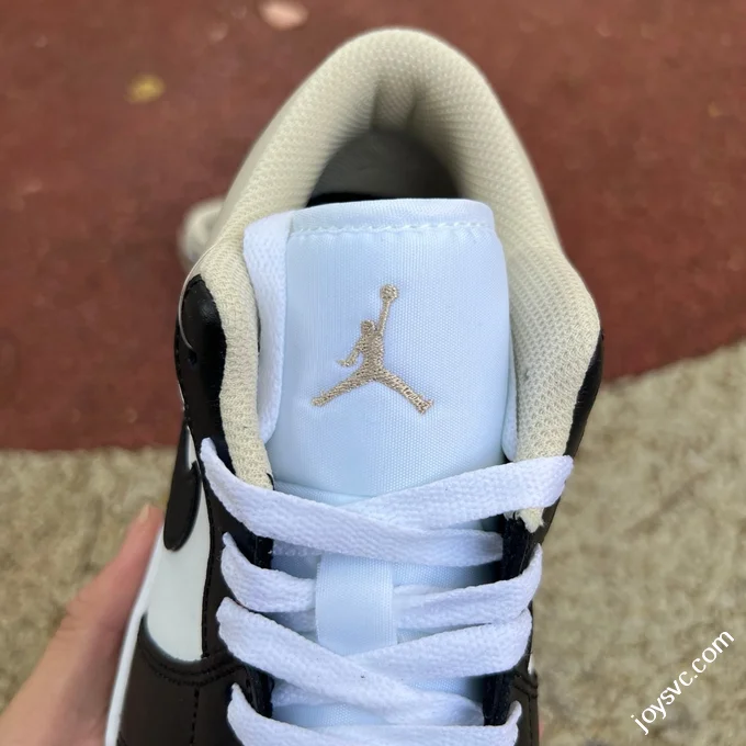AJ1 Low White Brown Black Sneakers 553558-153