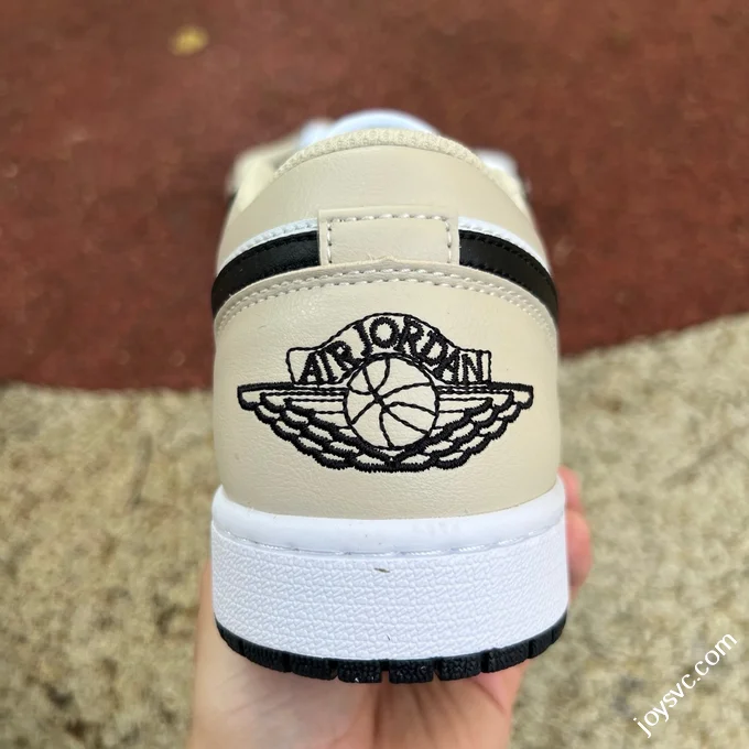 AJ1 Low White Brown Black Sneakers 553558-153