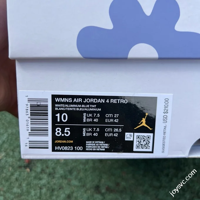 S2 Pure Original AJ4 White Blue Mother's Day WMNS HV0823-100
