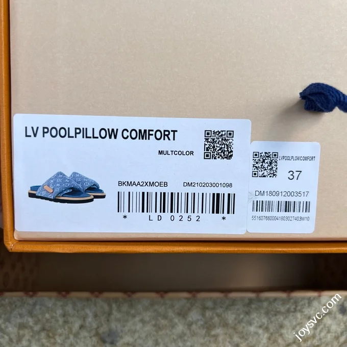 LOUIS VUITTON Monogram Print One-Strap Slides Blue