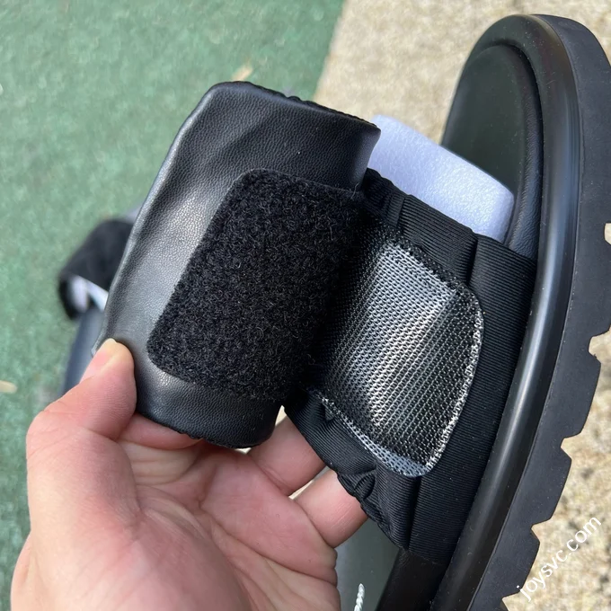 LOUIS VUITTON Monogram Print One-Strap Slides Black