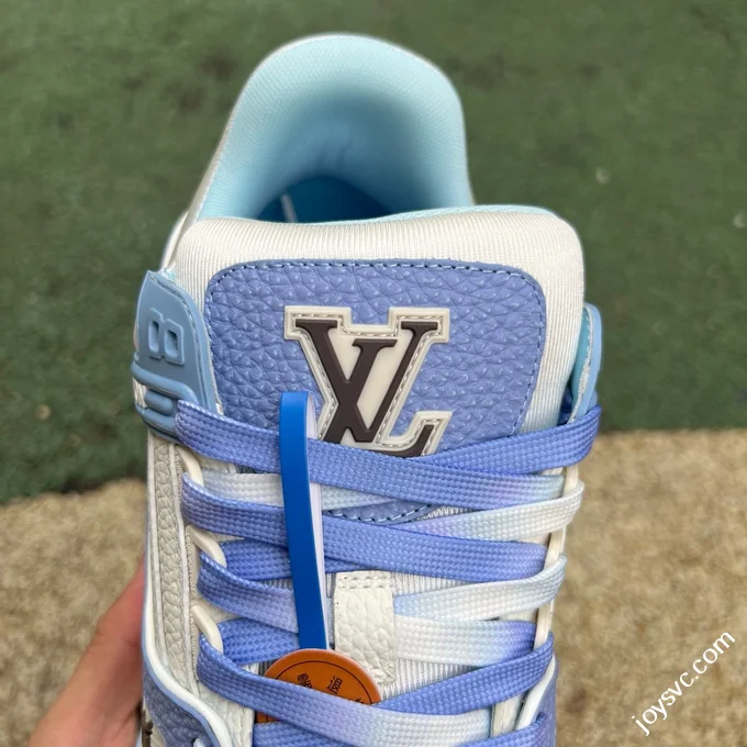 LOUIS VUITTON Trainer Lv White Blue Sneakers