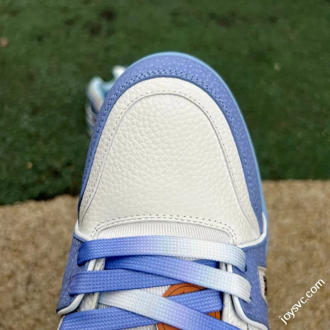 LOUIS VUITTON Trainer Lv White Blue Sneakers