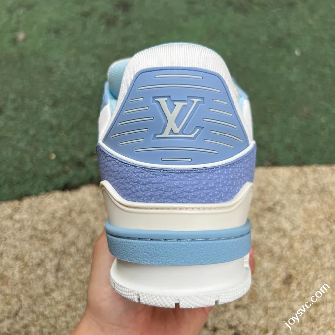 LOUIS VUITTON Trainer Lv White Blue Sneakers