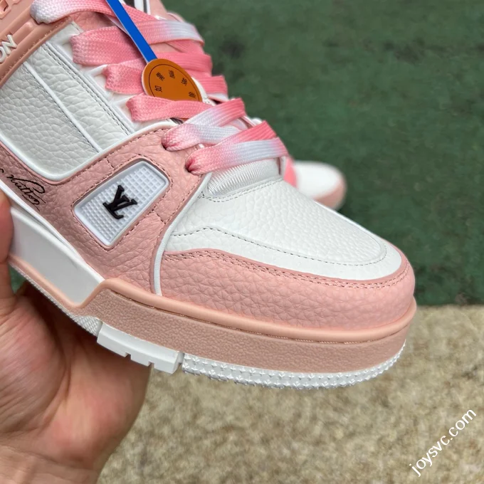 LOUIS VUITTON Trainer Lv White Pink Sneakers