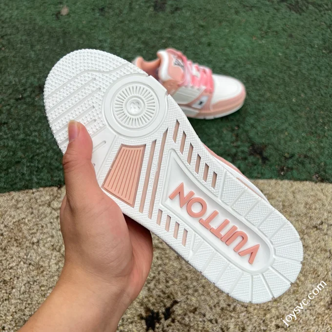 LOUIS VUITTON Trainer Lv White Pink Sneakers