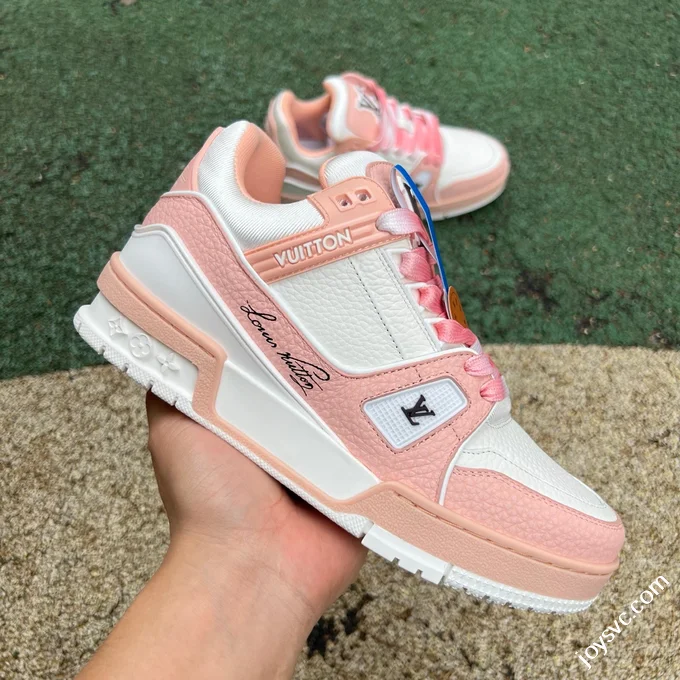 LOUIS VUITTON Trainer Lv White Pink Sneakers