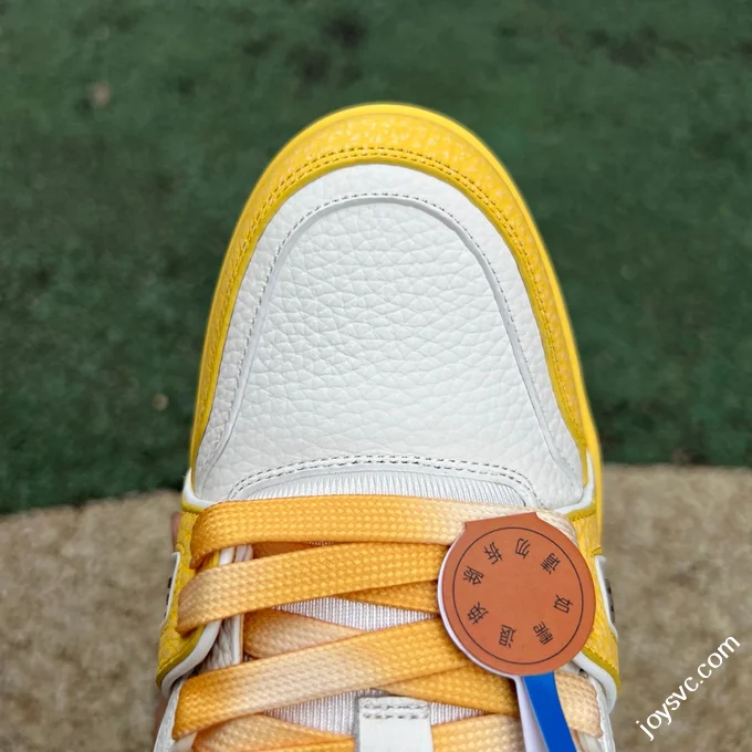 LOUIS VUITTON Trainer Lv White Yellow Sneakers