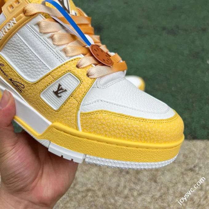 LOUIS VUITTON Trainer Lv White Yellow Sneakers