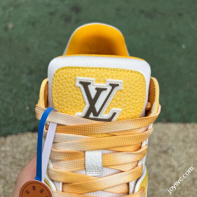 LOUIS VUITTON Trainer Lv White Yellow Sneakers