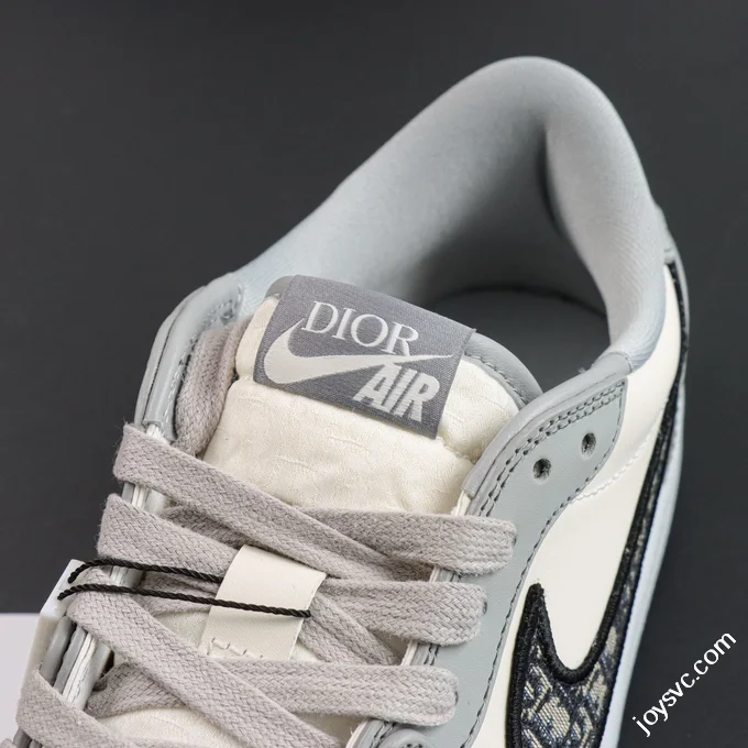 AJ1 Dior Low White Grey Sneakers