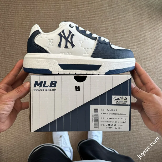 MLB White Cyan Sneakers Item: 3ASXM075N (GP002)