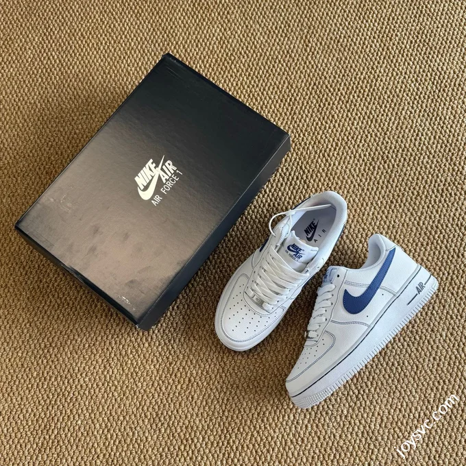 3A Pure Original Air Force 1 AF1 White Blue 100% Original Shoe Development HQ2037-100