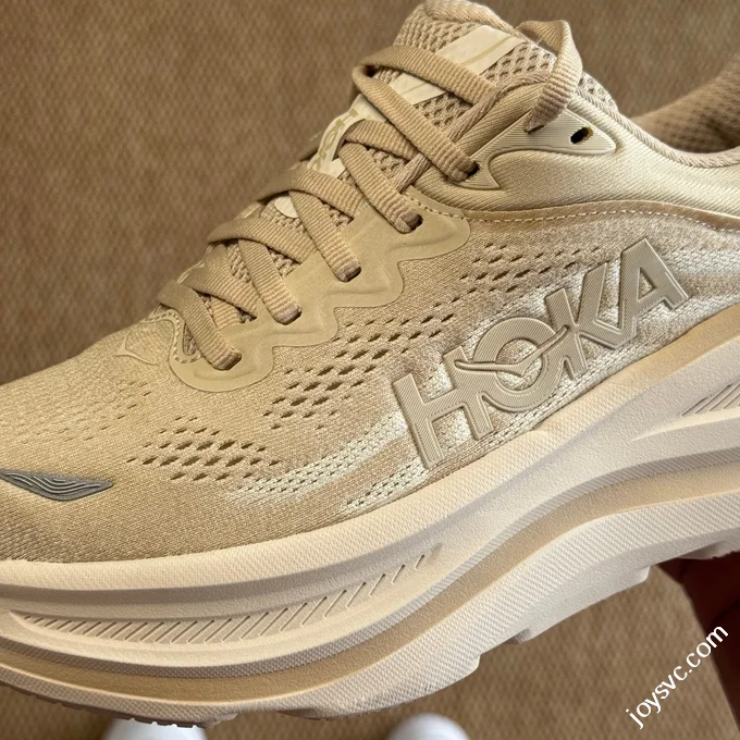 HOKA ONE ONE Bondi 9 Beige Running Shoes 1162011/OLTM