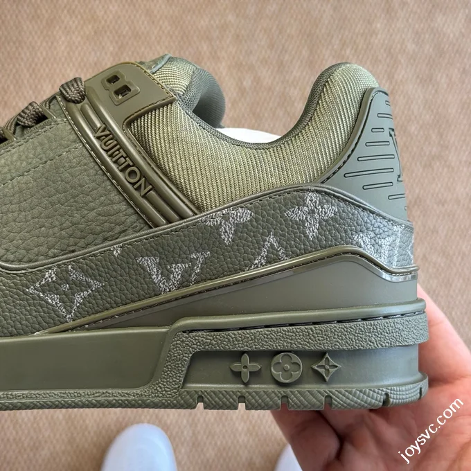 LV Trainer Green Grained Leather New Packaging Original Last Foshan Factory