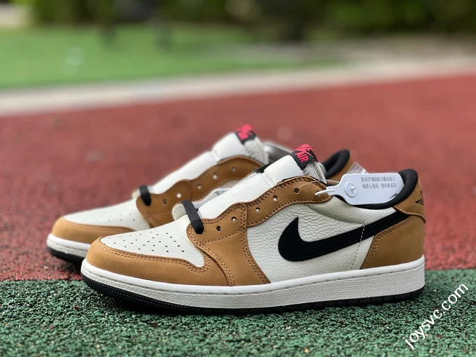 AJ1 Rookie Low White Brown Low Top Retro Basketball Shoes CZ0790-107