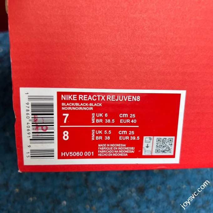 Nike ReactX Rejuvens8 Clogs Black HV5060-001