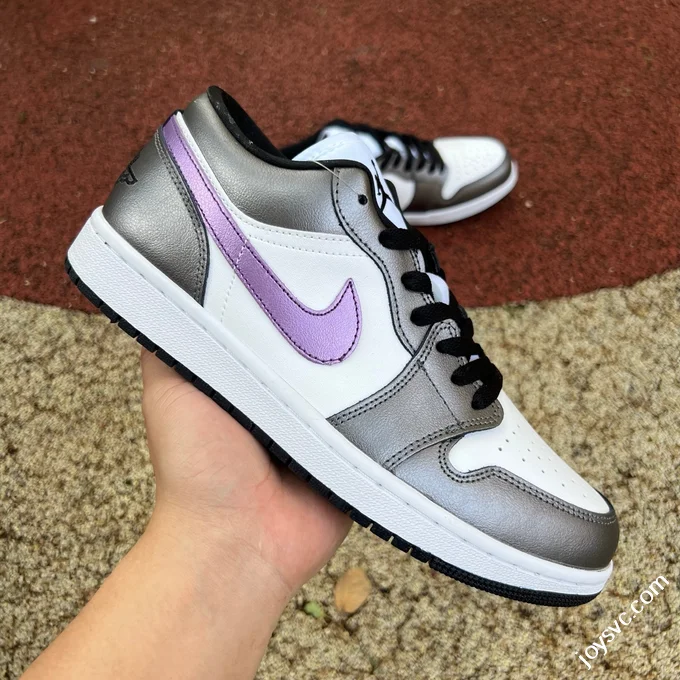 AJ1 Low White Silver Purple Sneakers HJ5910-105