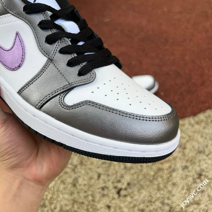 AJ1 Low White Silver Purple Sneakers HJ5910-105