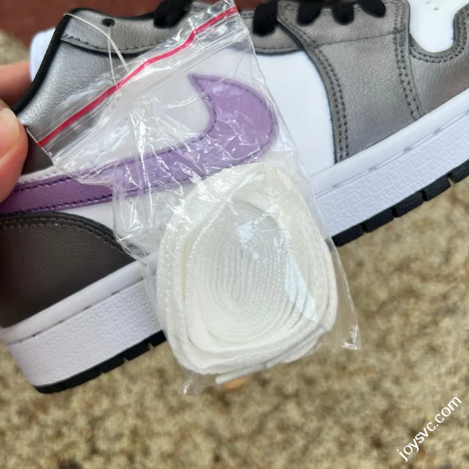 AJ1 Low White Silver Purple Sneakers HJ5910-105